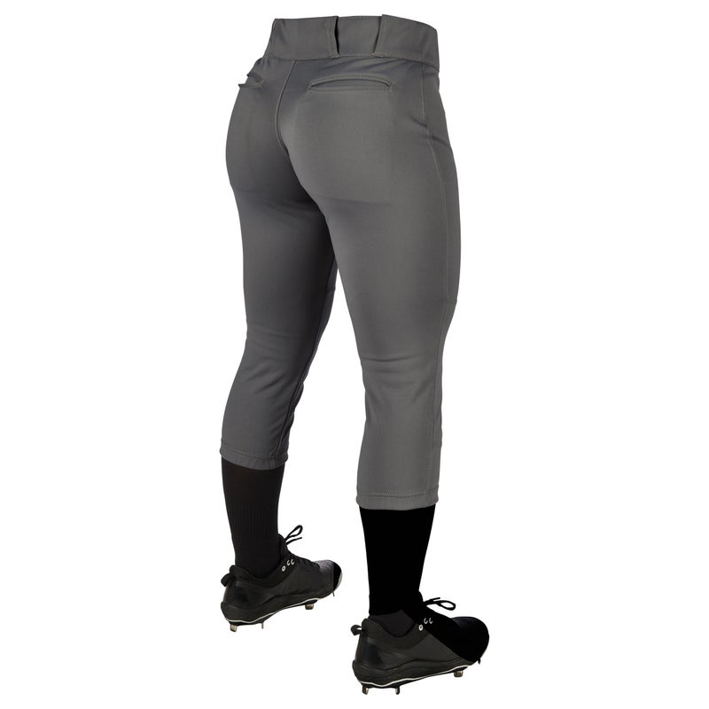 CHAMPRO Women's Tournament Traditional Low-Rise Polyester Softball Pant, Large, Graphite - Image 2